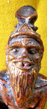 Statuette ancienne rouge et or d'un ermite Lersi.