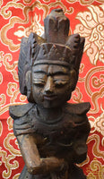 🪷 Statuette ancienne de danseur sacré – Indonésie, bois sculpté à la main La Magie du Bouddha.