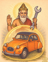 Autocollant Yantra Protecteur de Vishwakarma – Protection Mécanique et Spirituelle pour Véhicules