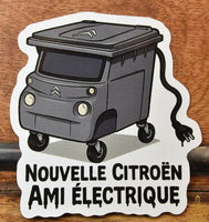 Satirical Citroën Ami Electric Sticker – French Automotive Humor