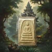 Amulette Phra Somdej et Dharmachakra - Wat Ban Photharam, 1990 (Phetchabun)