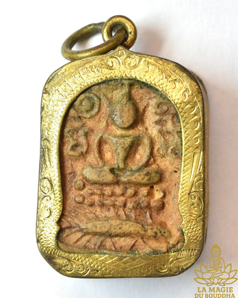 Rare amulette ancienne Bouddha sur porc épic - Très Vénérable Luang Phor Parn du Wat Bang Nom Kho La Magie du Bouddha.