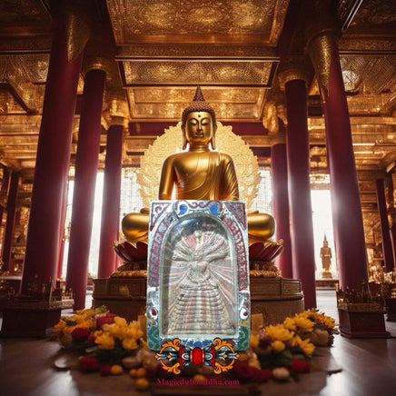 Amulette multicolore du Bouddha Phra Naphok - Sa Sainteté Somdej Phra Sangharaj.