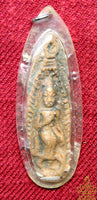 Amulette ancienne Phra Leela en terre cuite – Luang Phor Shuang Aphayo – Wat Chee Phakhao (Singburi)