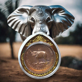 🪙 Médaille en cuivre Theprajao Heng Choklap – Wat Jin Phracha Samosorn (Chachoengsao)