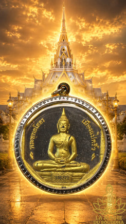 Grande amulette noire du Bouddha Luang Phor Sothorn (Roon Thong Prathan) - Wat Luang Phor Sothorn La Magie du Bouddha.