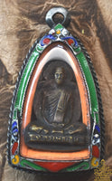 Original bronze amulet from Luang Phor Doem – Uncut edges – Wat Nong Pho