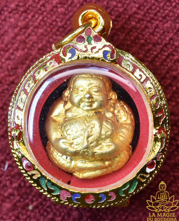 Rare amulette Look Aum Phra Sanghajai - Très Vénérable Luang Phor Poon du Wat Pailom La Magie du Bouddha.