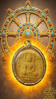 Grande amulette du Bouddha historique – Roue du Dharma Dharmachakra – Wat Phra Mahathat Woramahawihan La Magie du Bouddha.