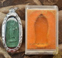 Amulette verte de Phra Siwali (Roon Poon Sap) du Wat Phrakat Tham La Magie du Bouddha.