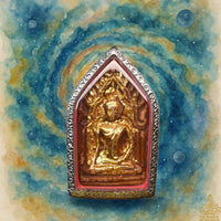 Phra Khunpen en terre cuite dorée – Très Vénérable Luang Phor Suwang du Wat Praï Pathanna.