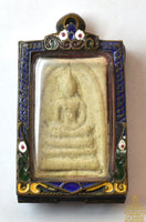 Amulette ancienne Phra Somdej – Wat Rakhang – Début XXe siècle – Reliquaire décoré La Magie du Bouddha.