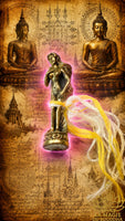 Sacred Inn Mahasane Statuette – Kruba Keow Ma (Wat Rong Doo, 2005) – Charm and Attraction Talisman