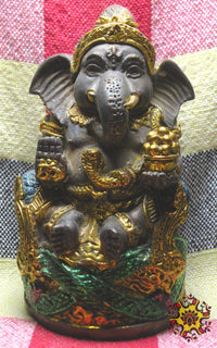 Statuette alchimique de Phra Pikanet (Ganesh) - Très Vénérable LP Dooh. La Magie du Bouddha.