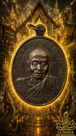 Médaille portrait Roop Lor - Très Vénérable Luang Phor Koon Parisutho (1999) La Magie du Bouddha.