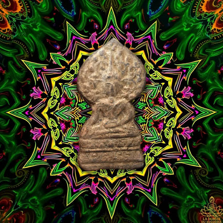 🌿 Tablette votive du Bouddha sous l’arbre de la Bodhi – Phra Ajarn Ying Yong du Wat Thong Sala Ngam La Magie du Bouddha.