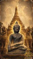 Rare statuette ancienne alchimique du Bouddha - Très Vénérable Luang Phor Uttama La Magie du Bouddha.