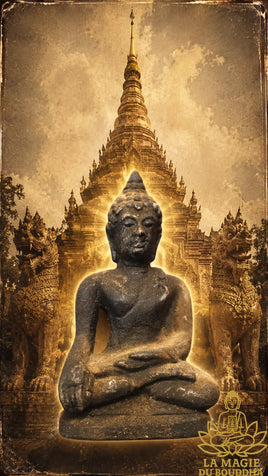 Rare statuette ancienne alchimique du Bouddha - Très Vénérable Luang Phor Uttama La Magie du Bouddha.
