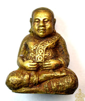 🪙 Amulette ancienne en bronze du Bouddha Phra Sanghajai – Style Rattanakosin
