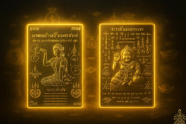 Cartes sacrées Yant de la déesse Thaï de fortune Mae Nang Kwak.