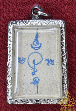 💠 Amulette Phra Somdej avec yant manuscrit au revers – Thaïlande années 1990 La Magie du Bouddha.