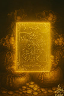 Carte magique de fortune Yant Ruay Ngern Lan (Sac de fortune). La Magie du Bouddha.