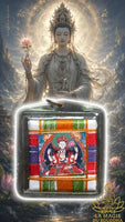 Amulette Tibétaine Yantra de Chenrezi - Protection générale. La Magie du Bouddha.