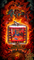 Amulette Tibétaine Yantra de Gourou Dorje Drolo. La Magie du Bouddha.