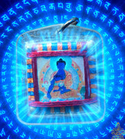 Amulette Tibétaine Yantra du Bouddha de médecine Sangye Menla.