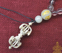 Mala tibétain en cristal de roche (pour les pratiques de purification) La Magie du Bouddha.