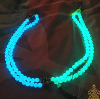 Grand chapelet en pierre sacrée Ye Ming Zhu fluorescente (pour la pratique de Ksitigarbha).