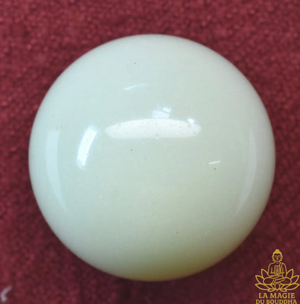 Boule de pierre sacrée chinoise fluorescente Ye Ming Zhu bleue La Magie du Bouddha.