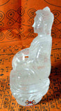 Statue du Bouddha en cristal de quartz du Tibet