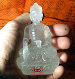 Statue du Bouddha en cristal de quartz du Tibet