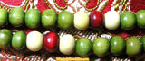 Mala Tibétain en bois (avec dorje) - couleurs variées.