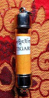 Amulette mantra du Bouddha Kshitigarbha (Bouddha des enfers). La Magie du Bouddha.
