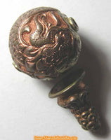 Grosse perle de tête pour mala - Décor dragon (argent et cuivre). magiedubouddha