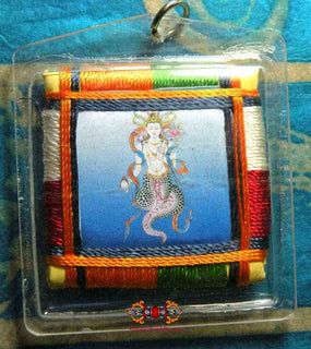 Grande amulette Tibétaine Yantra des Nagas. La Magie du Bouddha.