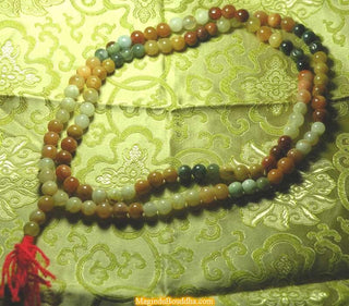 Grand mala Tibétain en agate multicolore. magiedubouddha