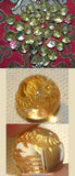 Perle de cristal gravée d'un dragon doré