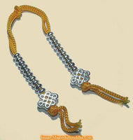 Compteurs de mantra pour mala - noeud sans fin argent. magiedubouddha