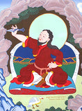 Puissante amulette Tibétaine Chakra rouge sombre de Chenrezi le grand compatissant.