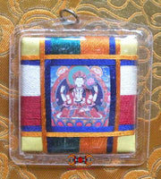 Amulette Tibétaine Yantra de Chenrezi - Protection générale. La Magie du Bouddha.