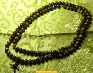 Mala Tibétain en oeil de tigre. magiedubouddha