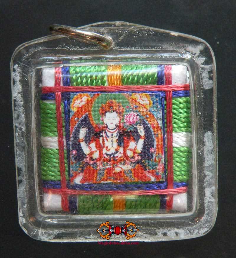 Amulette Tibétaine Yantra de Chenrezi