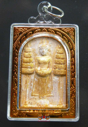 Amulette du Bouddha debout Luang Phor Barn Lem - Wat Peth Samut Worawihan. magiedubouddha