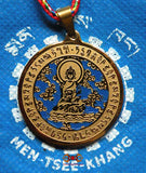 Amulette miroir magique du Bouddha de la médecine Sangye Menla - Amulette de santé.