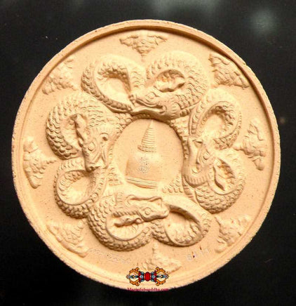 Grande amulette Jatukham Rammathep en céramique verte. La Magie du Bouddha.