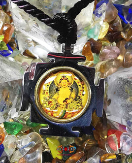 Pendentif Tibétain de fortune de Dzambhalla (avec Rilbu) - Sa Sainteté le Dalai-Lama. La Magie du Bouddha.