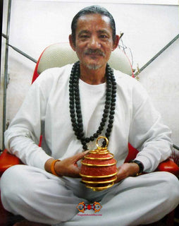 Amulette Thai bille protectrice Look Aum Deng - Vénérable Ajarn Deng. magiedubouddha